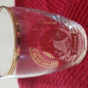 Vintage  Coors Beer gold rimmed sampler glasses